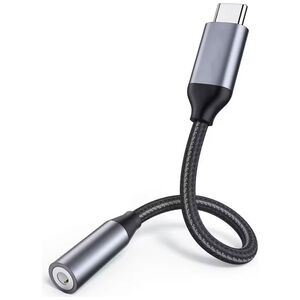 Adapter DeTech, USB-C – 3.5mm (F),  Gray - 17833 έως 12 άτοκες Δόσεις