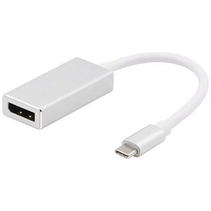 Adapter DeTech, USB-C – DP, 4K, 60Hz, Silver - 17836 έως 12 άτοκες Δόσεις