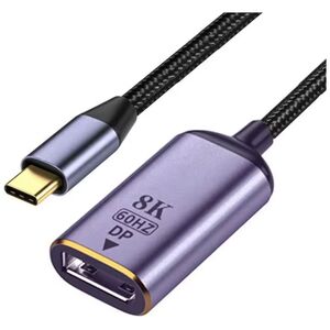 Adapter DeTech, USB-C – DP, 8K, 60Hz, Gray - 17840 έως 12 άτοκες Δόσεις