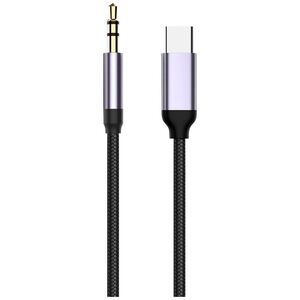 Cable DeTech, USB-C – 3.5mm (М), 1.0m, Black - 18391 έως 12 άτοκες Δόσεις