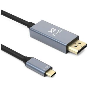 Cable DeTech, USB-C – DP, 1.8m, 8К, 60Hz, Black - 18398 έως 12 άτοκες Δόσεις