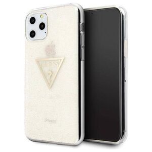 Original Case IPHONE 11 PRO Guess Hard Case Glitter Triangle (GUHCN58SGTLGO) gold 3700740461426