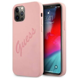 Original Case IPHONE 12 PRO MAX Guess Hardcase Script Vintage (GUHCP12LLSVSPI) pink 3700740495148