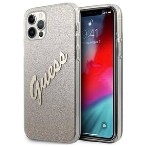 Original Case IPHONE 12 PRO MAX Guess Hardcase Glitter Gradient Script (GUHCP12LPCUGLSGO) gold 3700740494752