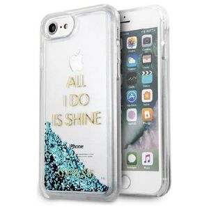 Original Case IPHONE 6 / 6S / 7 / 8 / SE 2020 / 2022 Guess Hard Case Liquid Glitter Party (GUHCP7GLUQBL) blue 3700740398302
