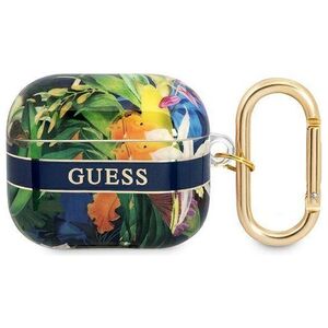 Case APPLE AIRPODS 3 Guess AirPods Flower Strap Collection (GUA3HHFLB) blue 3666339047290