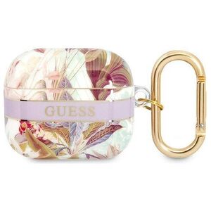 Case APPLE AIRPODS 3 Guess AirPods Flower Strap Collection (GUA3HHFLU) purple 3666339047351
