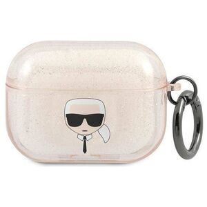 Original Case APPLE AIRPODS PRO Karl Lagerfeld Cover Glitter Karl`s Head (KLAPUKHGD) gold 3666339030353