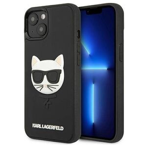 Original Case IPHONE 13 MINI Karl Lagerfeld Hardcase 3D Rubber Choupette (KLHCP13SCH3DBK) black 3666339028138