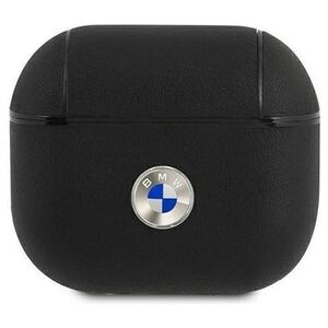 Original Case APPLE AIRPODS 3 BMW Cover Geniune Leather Silver Logo (BMA3SSLBK) black 3666339009427