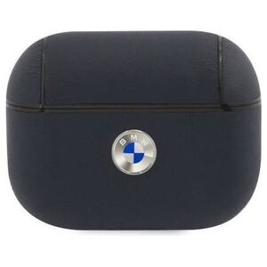 Original Case APPLE AIRPODS PRO BMW Cover Geniune Leather Silver Logo (BMAPSSLNA) navy blue 3666339009441
