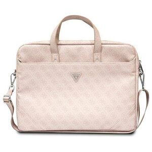 Original Case LAPTOP 16" Guess Saffiano 4G Hot Stamp Triangle Logo pink 3666339051112