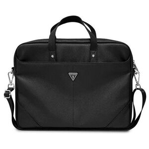 Original Case LAPTOP 16" Guess Saffiano Hot Stamp Triangle Logo black 3666339051051