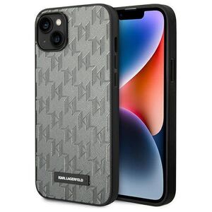 Original Case IPHONE 14 PLUS Karl Lagerfeld Hardcase Saffiano Mono Metal Logo (KLHCP14MSAKLHPG) gray 3666339085094