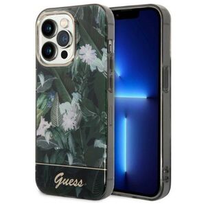 Original Case IPHONE 14 PRO MAX Guess Hardcase Jungle Collection (GUHCP14XHGJGHA) green 3666339064433