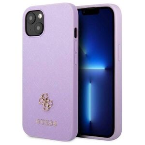 Original Case IPHONE 13 MINI Guess Hardcase Saffiano 4G Small Metal Logo purple 3666339048044