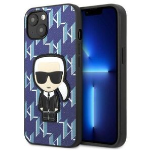 Original Case IPHONE 13 Karl Lagerfeld Hardcase Monogram Ikonik Patch blue 3666339049492