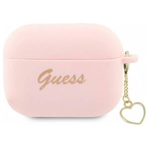 Original Case APPLE AIRPODS PRO 2 Guess Silicone Charm Heart Collection (GUAP2LSCHSP) pink 3666339111014
