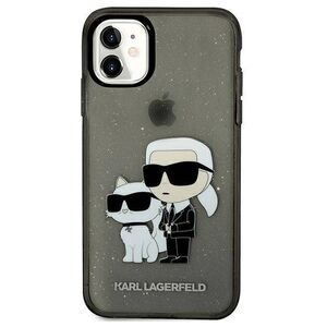 Original Case IPHONE 11 / XR Karl Lagerfeld Hardcase Gliter Karl&Choupette (KLHCN61HNKCTGK) black 3666339119003