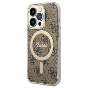 Original Case IPHONE 14 PRO Guess Hardcase 4G MagSafe (GUHMP14LH4STW) brown 3666339126896