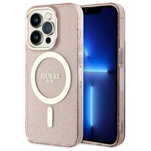 Original Case IPHONE 14 PRO Guess Hardcase Glitter Gold MagSafe (GUHMP14LHCMCGP) pink 3666339125882