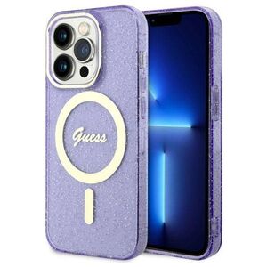 Original Case IPHONE 14 PRO Guess Hardcase Glitter Gold MagSafe (GUHMP14LHCMCGU) purple 3666339125684