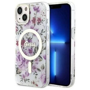 Original Case IPHONE 14 PLUS Guess Hardcase Flower MagSafe (GUHMP14MHCFWST) transparent 3666339115647