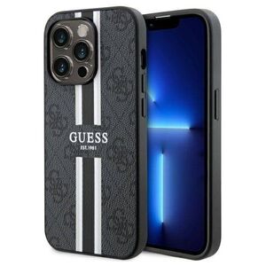 Original Case IPHONE 14 PRO Guess Hardcase 4G Printed Stripe MagSafe (GUHMP14LP4RPSK) black 3666339119690