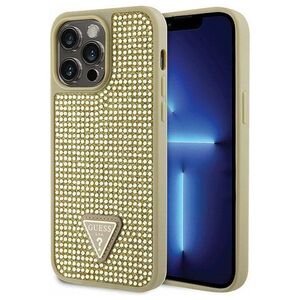 Original Case IPHONE 14 PRO MAX Guess Hardcase Rhinestone Triangle (GUHCP14XHDGTPD) gold 3666339120085