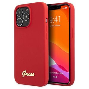 Original Case IPHONE 13 PRO MAX Guess Hard Case Silicone Vintage Gold Logo red 3666339033941