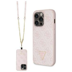 Original Case IPHONE 14 PRO Guess Hardcase Crossbody 4G Metal Logo (GUHCP14LP4TDSCPP) pink 3666339147204