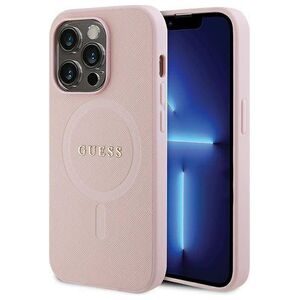 Original Case IPHONE 13 PRO Guess Hardcase Saffiano MagSafe (GUHMP13LPSAHMCP) pink 3666339156121