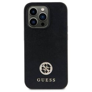 Original Case APPLE IPHONE 15 Guess Hardcase Strass Metal Logo (GUHCP15SPS4DGPK) black 3666339150723