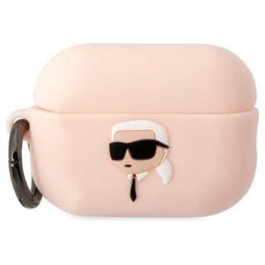 Case APPLE AIRPODS PRO 2 Karl Lagerfeld Silicone Karl Head 3D light pink 3666339099251