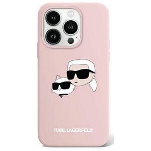 Karl Lagerfeld case for iPhone 15 Pro Max 6,7&quot; KLHMP15XSKCHPPLP pink HC Magsafe silicone sil double heads print 3666339256876