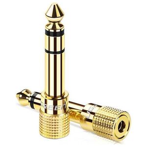 UGREEN 20503 Adapter 6.5 mm jack to 3.5 mm mini jack (golden) 6957303825035