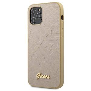 Original Case IPHONE 12 MINI Guess Hardcase Iridescent Love Script Gold Logo (GUHCP12SPUILGLG) gold 3700740480700
