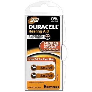 Duracell Activair Μπαταρίες Ακουστικών Βαρηκοΐας 312 1.4V 6τμχ (ACA312MF) (DURACA312MF) έως 12 άτοκες Δόσεις