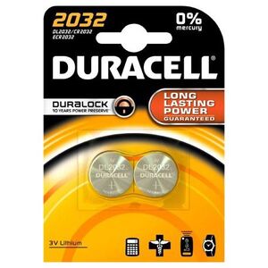 Duracell Long Lasting Power Μπαταρίες Λιθίου Ρολογιών CR2032 3V 2τμχ (DLLPCR2032)(DURDLLPCR2032) έως 12 άτοκες Δόσεις
