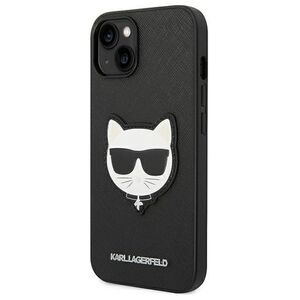 Karl Lagerfeld case for iPhone 14 Pro Max 6,7&quot; KLHCP14XSAPCHK black PU Saffiano case with Choupette Head Patch 3666339076986