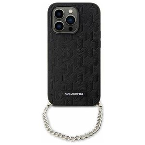 Original Case IPHONE 14 Karl Lagerfeld Hardcase Saffiano Monogram Chain (KLHCP14SSACKLHPK) black 3666339122867