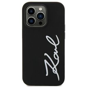 Original Case IPHONE 11 Karl Lagerfeld Hardcase Silicone Signature (KLHCN61SKSVGK) black 3666339130527