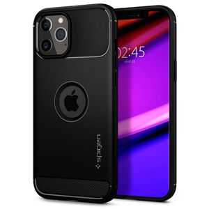 Case IPHONE 12 / 12 PRO Spigen Rugged Armor Matte black 8809710756489