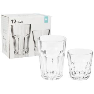 Σετ Γυάλινα Ποτήρια Excellent Houseware χωρητικότητας 250/360 ml - 12 τεμάχια