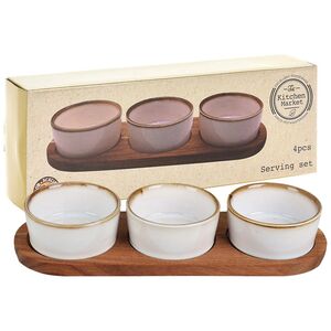 Σετ σερβιρίσματος Excellent Houseware με 3 μπολ και δίσκο
