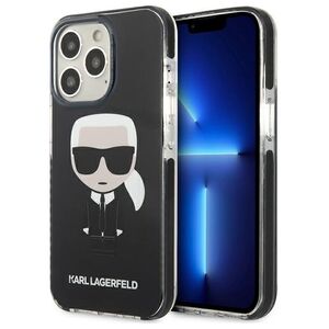 Original Case IPHONE 13 PRO Karl Lagerfeld Hardcase Iconik Karl (KLHCP13LTPEIKK) black 3666339048426