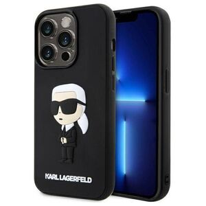 Original Case IPHONE 14 PRO Karl Lagerfeld Hardcase Rubber Ikonik 3D (KLHCP14L3DRKINK) black 3666339122645