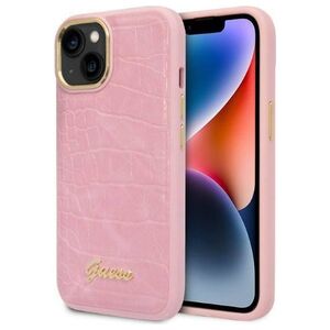 Original Case IPHONE 14 Guess Croco Collection (GUHCP14SHGCRHP) pink 3666339082925