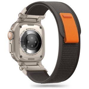 Strap for APPLE WATCH 4 / 5 / 6 / 7 / 8 / 9 / SE / ULTRA 1 / 2 (42 / 44 / 45 / 49 MM) Tech-Protect Nylon Delta black & orange 5906302310579