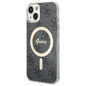 Original Case APPLE IPHONE 15 Guess Hardcase IML 4G MagSafe black 3666339194543